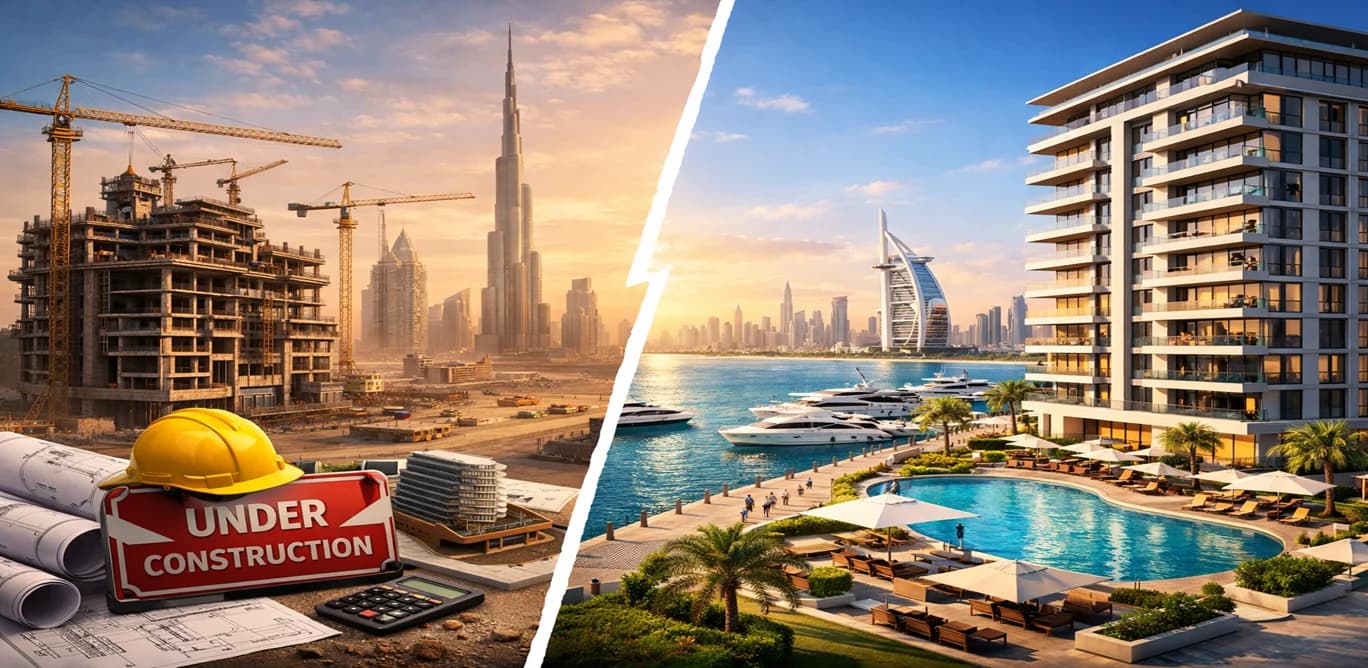 off plan vs ready property dubai investment